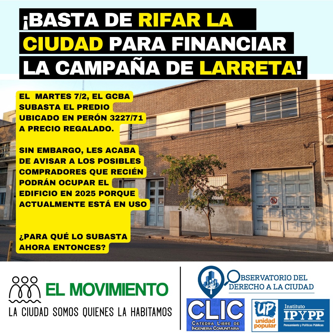 En el fondo, el edificio de Perón 3227